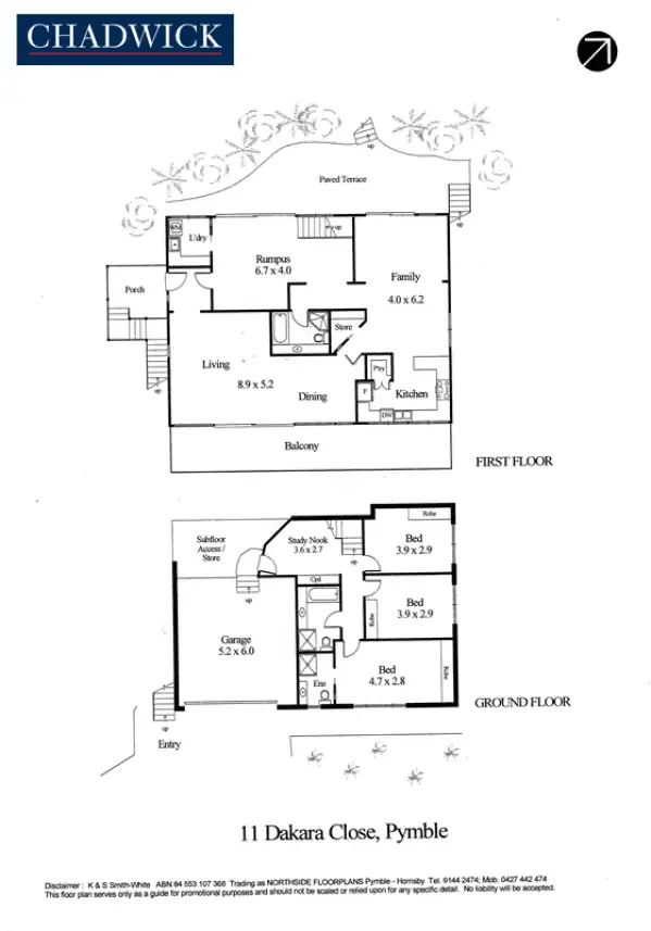 Floorplan of Homely house listing, 11 Dakara Close, Pymble NSW 2073