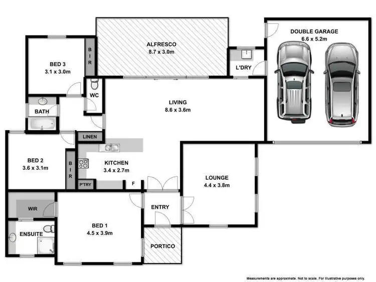 Floorplan of Homely townhouse listing, 2/37 Charles Street, Wodonga VIC 3690
