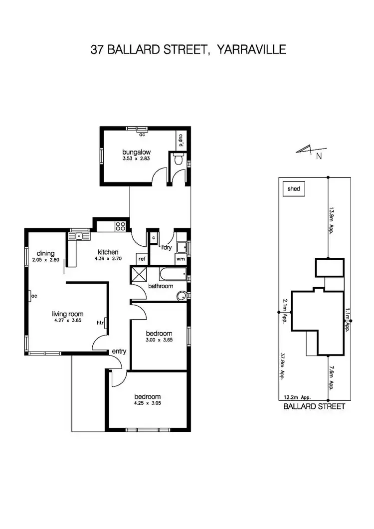 Floorplan of Homely house listing, 37 Ballard Street, Yarraville VIC 3013