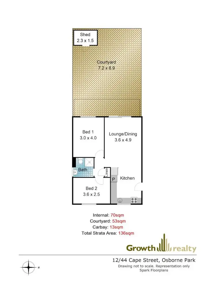 Floorplan of Homely apartment listing, 12/44 Cape Street, Osborne Park WA 6017