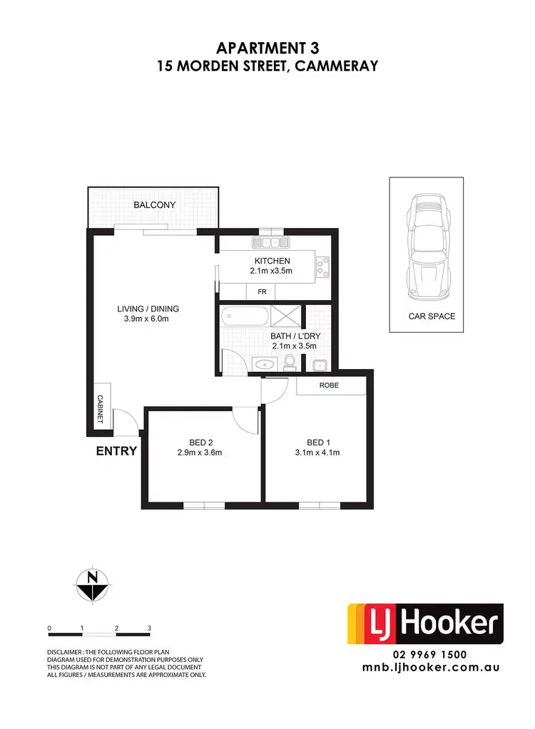 Floorplan of Homely apartment listing, 3/15 Morden Street, Cammeray NSW 2062