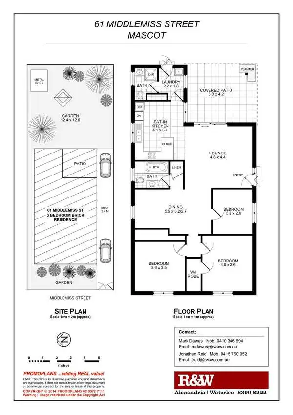 Floorplan of Homely house listing, 61 Middlemiss Street, Mascot NSW 2020