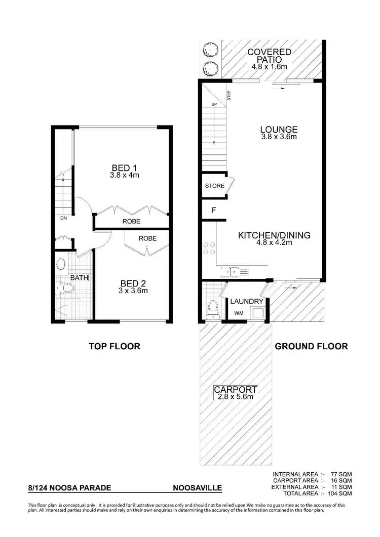 Floorplan of Homely unit listing, 8/124 Noosa Parade, Noosaville QLD 4566