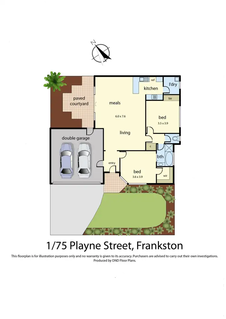 Floorplan of Homely unit listing, 1/75 Playne Street, Frankston VIC 3199