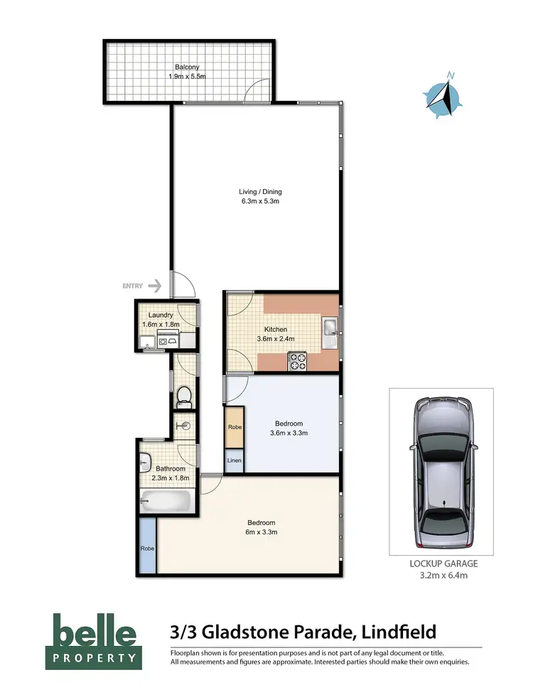 Floorplan of Homely unit listing, 3/3 Gladstone Parade, Lindfield NSW 2070