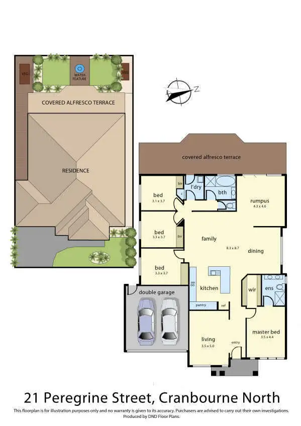 Floorplan of Homely house listing, 21 Peregrine Street, Cranbourne North VIC 3977