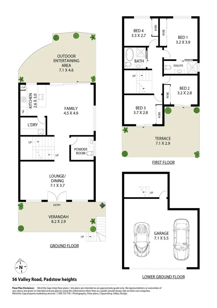 Floorplan of Homely semi-detached listing, 56 Valley Road, Padstow Heights NSW 2211