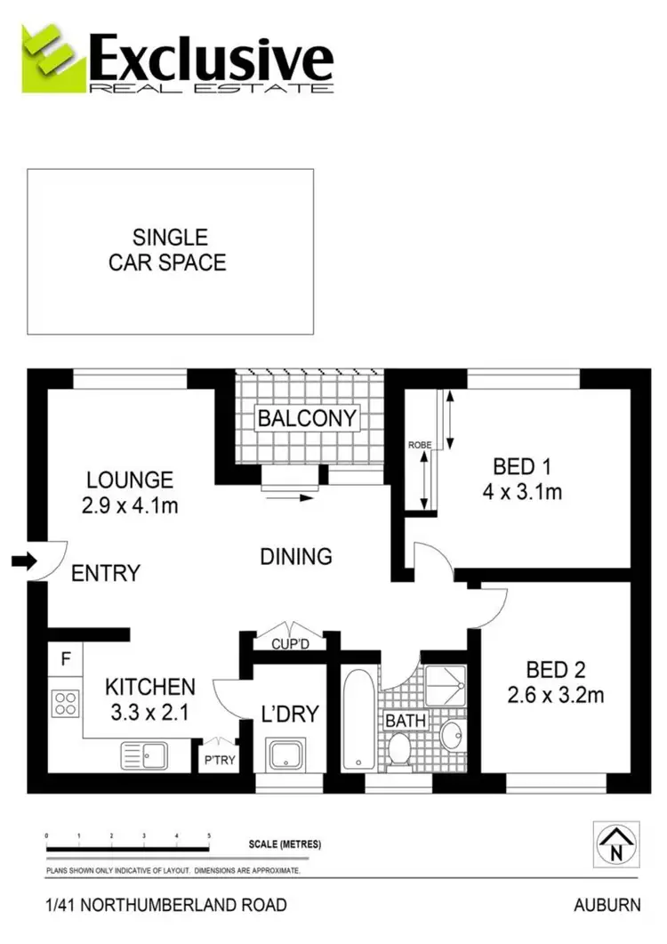 Floorplan of Homely apartment listing, 1/41 Northumberland Road, Auburn NSW 2144