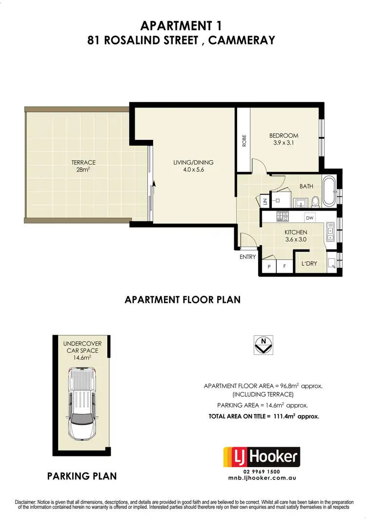 Floorplan of Homely unit listing, 1/81 Rosalind Street, Cammeray NSW 2062