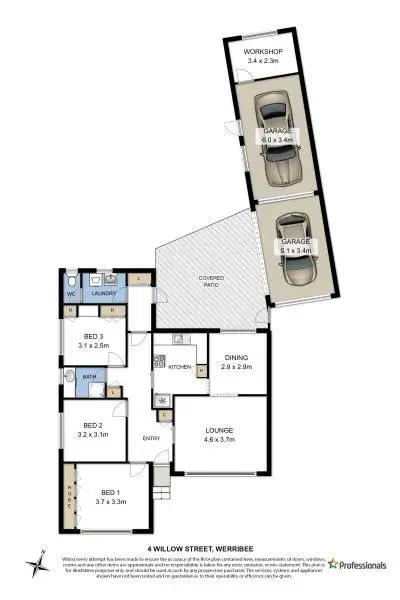 Floorplan of Homely house listing, 4 Willow Street, Werribee VIC 3030