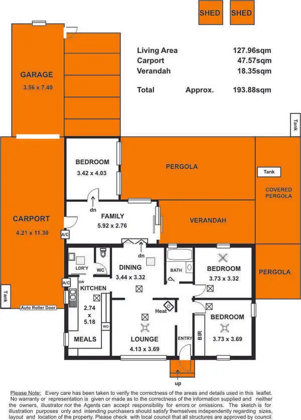 Floorplan of Homely house listing, 14 Peaton Avenue, Ingle Farm SA 5098