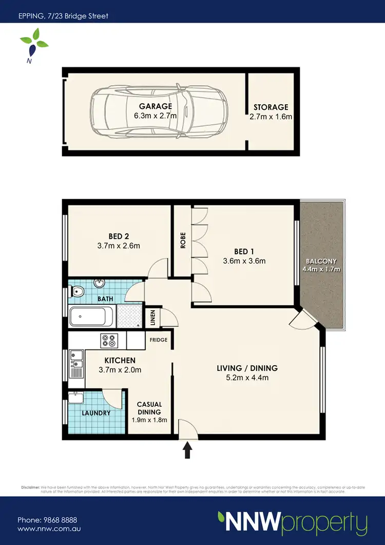 Floorplan of Homely unit listing, 7/23 Bridge Street, Epping NSW 2121