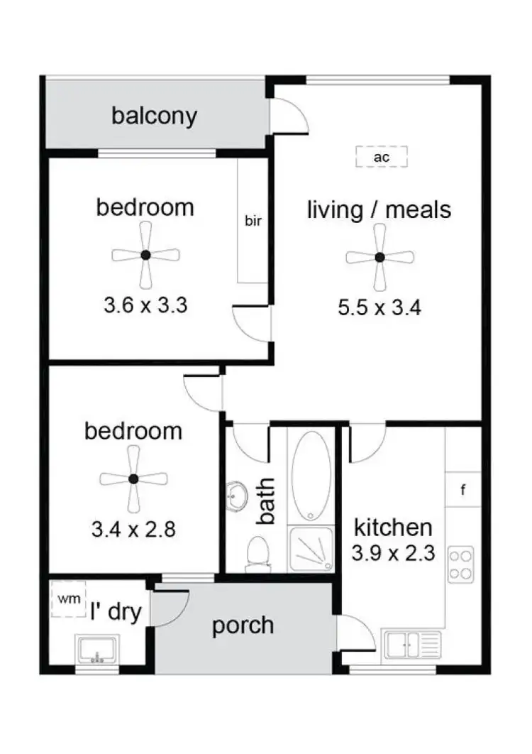 Floorplan of Homely unit listing, 12/4 Dunbar Terrace, Glenelg East SA 5045