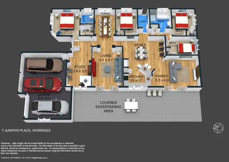 Floorplan of Homely house listing, 7 Juniper Place, Worrigee NSW 2540