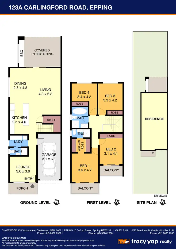 Floorplan of Homely semi-detached listing, 123a Carlingford Road, Epping NSW 2121
