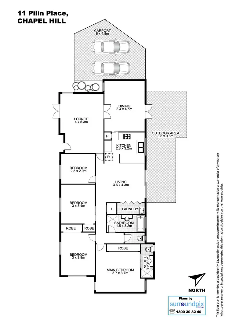 Floorplan of Homely house listing, 11 Pilin Place, Chapel Hill QLD 4069