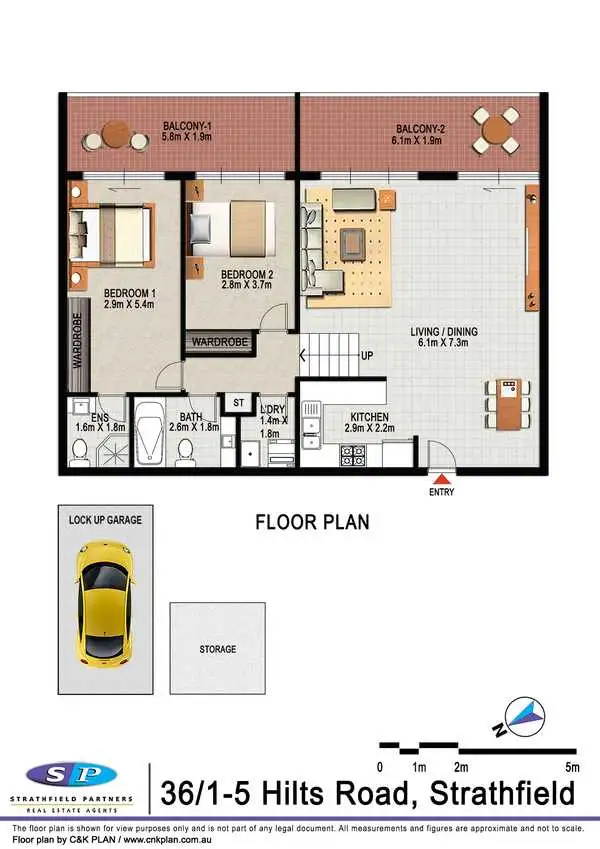 Floorplan of Homely apartment listing, 36/1-5 Hilts Road, Strathfield NSW 2135