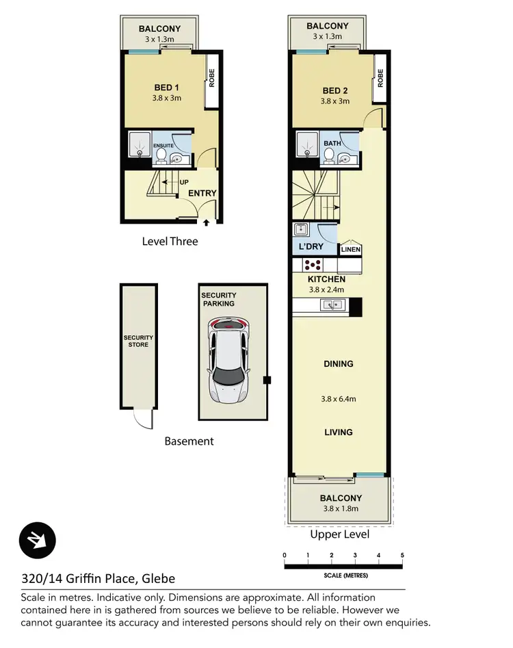 Floorplan of Homely apartment listing, 320/14 Griffin Place, Glebe NSW 2037