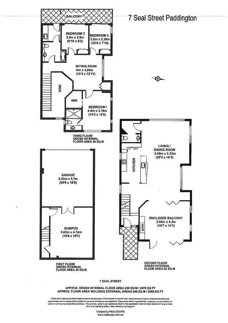 Floorplan of Homely townhouse listing, 7 Seal Street, Paddington QLD 4064