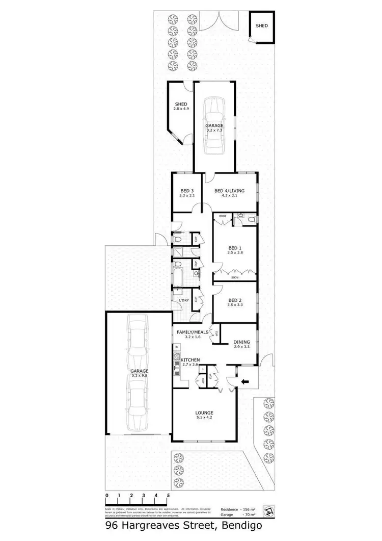 Floorplan of Homely house listing, 96 Hargreaves Street, Bendigo VIC 3550