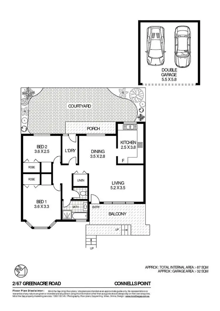 Floorplan of Homely villa listing, 2/67 Greenacre Road, Connells Point NSW 2221