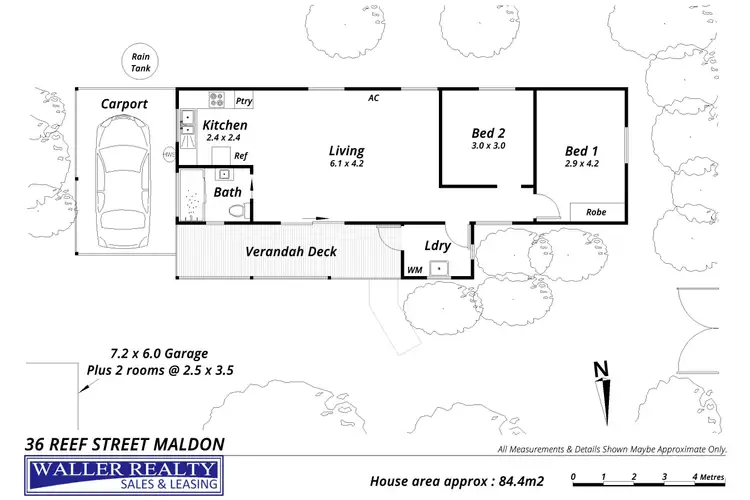 Floorplan of Homely house listing, 36 Reef Street, Maldon VIC 3463