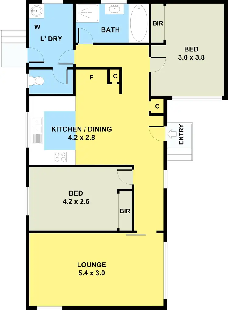 Floorplan of Homely unit listing, 2/176 Melbourne Avenue, Glenroy VIC 3046