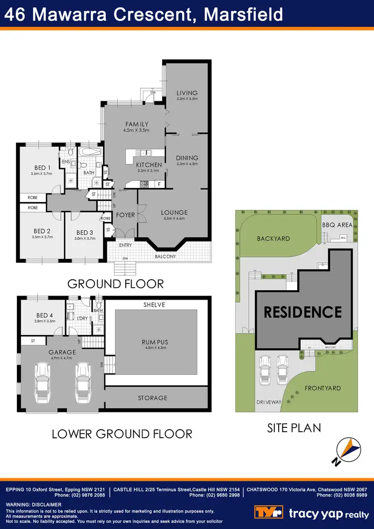Floorplan of Homely house listing, 46 Mawarra Crescent, Marsfield NSW 2122