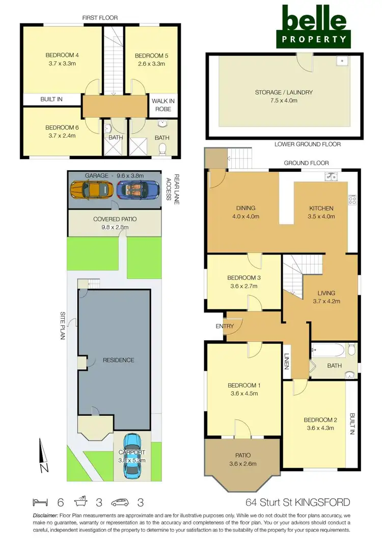 Floorplan of Homely house listing, 64 Sturt Street, Kingsford NSW 2032