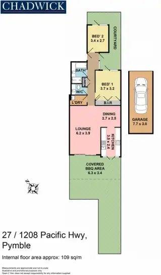Floorplan of Homely apartment listing, 27/1208 Pacific Highway, Pymble NSW 2073