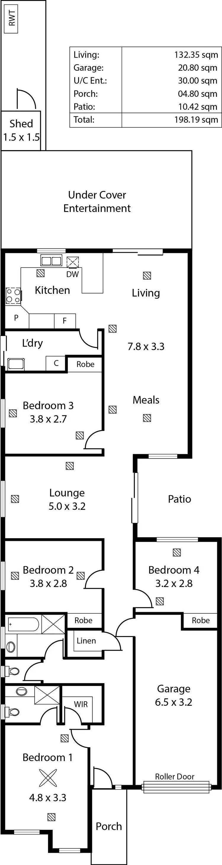 Floorplan of Homely house listing, 10A Mountbatten Terrace, Flinders Park SA 5025