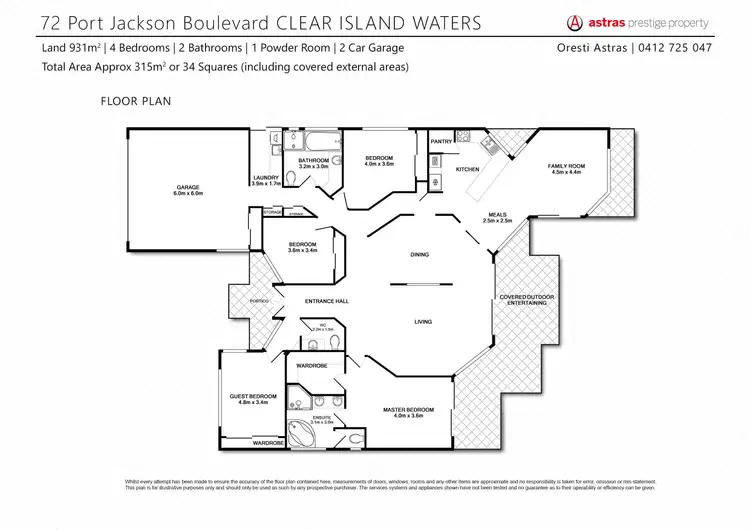 Floorplan of Homely house listing, 72 Port Jackson Boulevard, Clear Island Waters QLD 4226