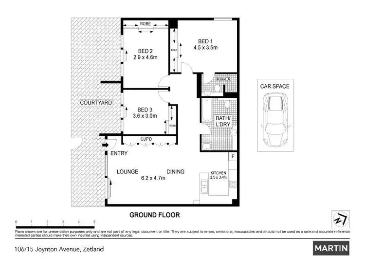 Floorplan of Homely apartment listing, 106/15 Joynton Avenue, Zetland NSW 2017
