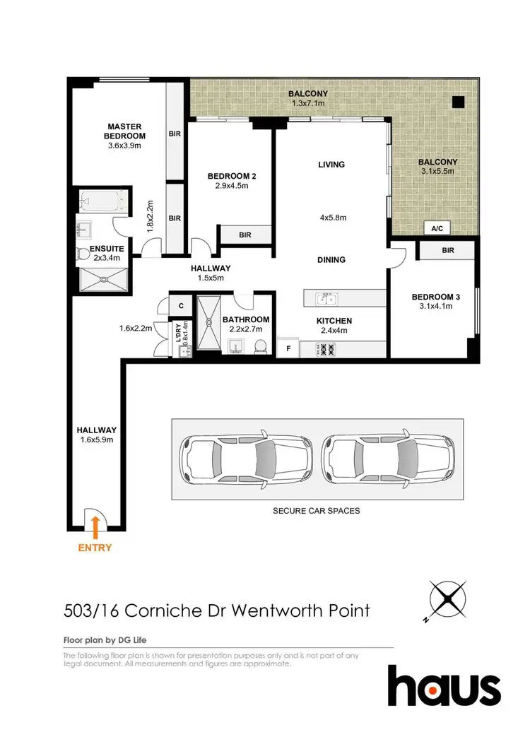 Floorplan of Homely apartment listing, 503/16 Corniche Drive, Wentworth Point NSW 2127