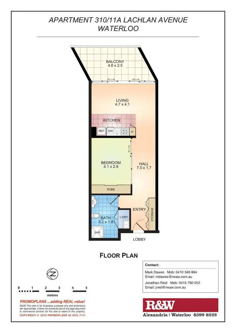 Floorplan of Homely apartment listing, 310/11A Lachlan Street, Waterloo NSW 2017