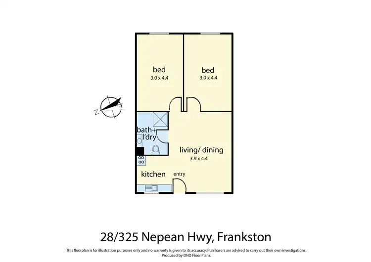 Floorplan of Homely unit listing, 28/325 Nepean Highway, Frankston VIC 3199