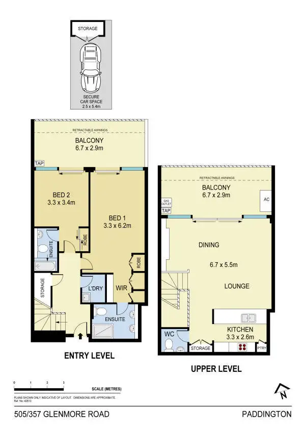 Floorplan of Homely apartment listing, 505/357 Glenmore Road, Paddington NSW 2021