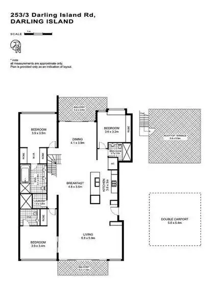 Floorplan of Homely apartment listing, 253/3 Darling Island Road, Pyrmont NSW 2009