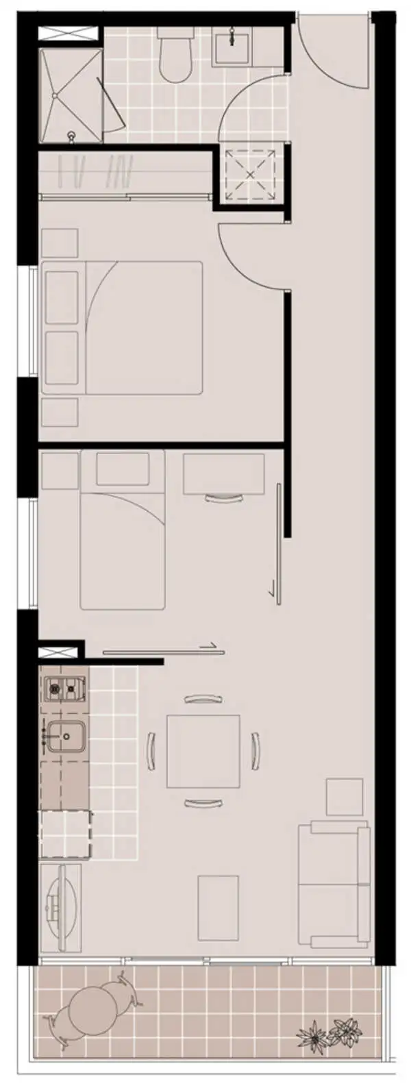 Floorplan of Homely apartment listing, 2213/25 Therry Street, Melbourne VIC 3000