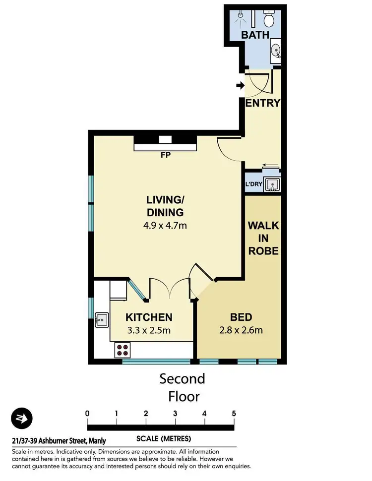 Floorplan of Homely apartment listing, 21/37-39 Ashburner Street, Manly NSW 2095