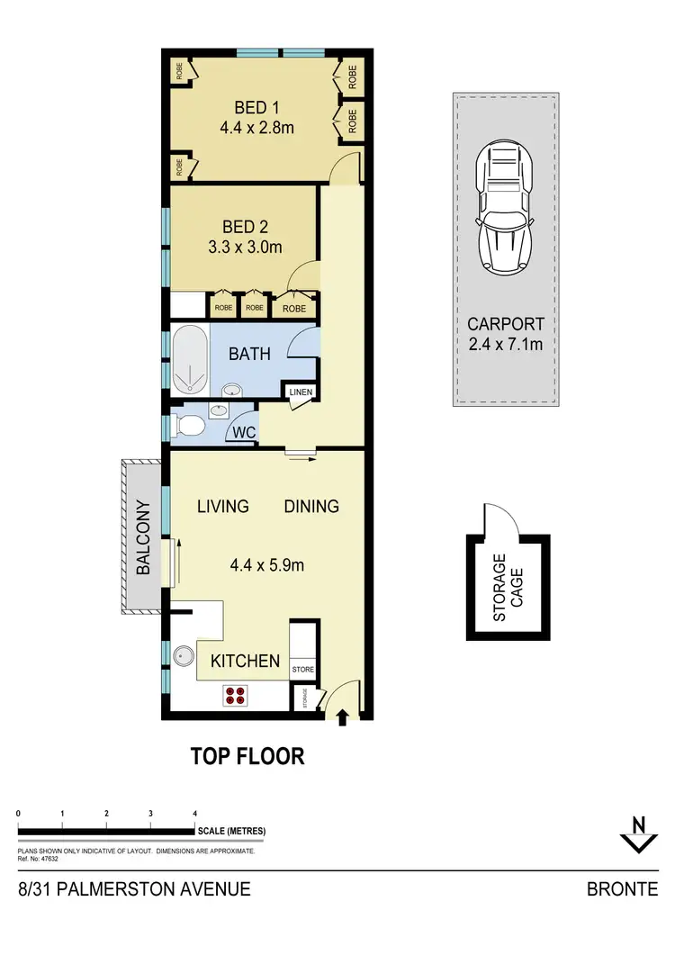 Floorplan of Homely apartment listing, 8/31 Palmerston Avenue, Bronte NSW 2024