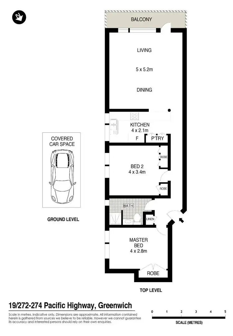 Floorplan of Homely apartment listing, 19/272-274 Pacific Highway, Greenwich NSW 2065