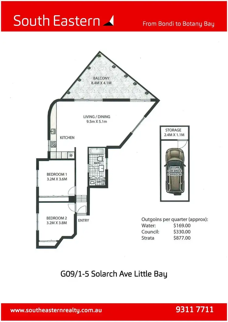 Floorplan of Homely unit listing, G09/1-5 Solarch Avenue, Little Bay NSW 2036