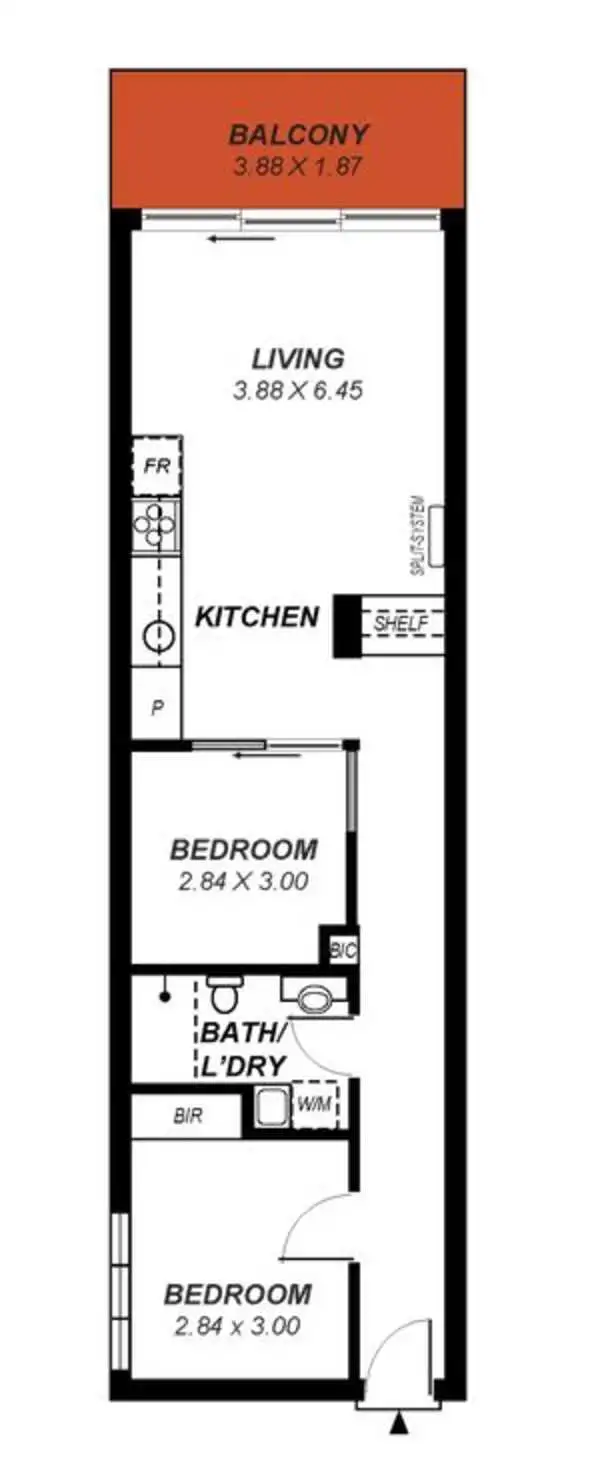 Floorplan of Homely apartment listing, Level 3/43/45 York Street, Adelaide SA 5000