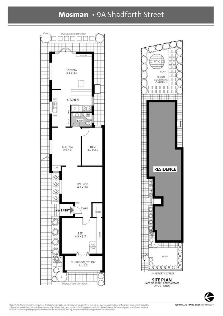 Floorplan of Homely semi-detached listing, 9A Shadforth Street, Mosman NSW 2088