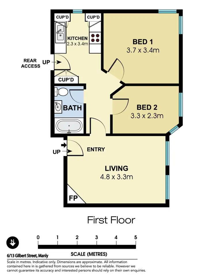 Floorplan of Homely apartment listing, 6/13 Gilbert Street, Manly NSW 2095
