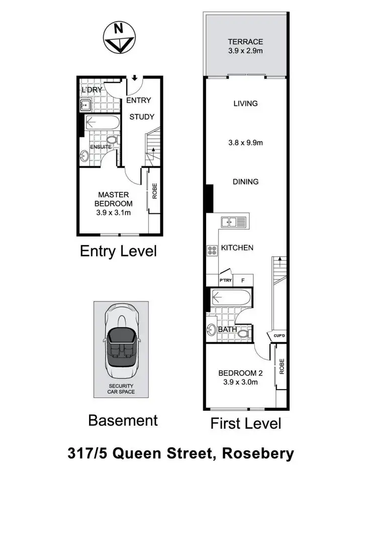 Floorplan of Homely unit listing, 317/5 Queen Street, Rosebery NSW 2018