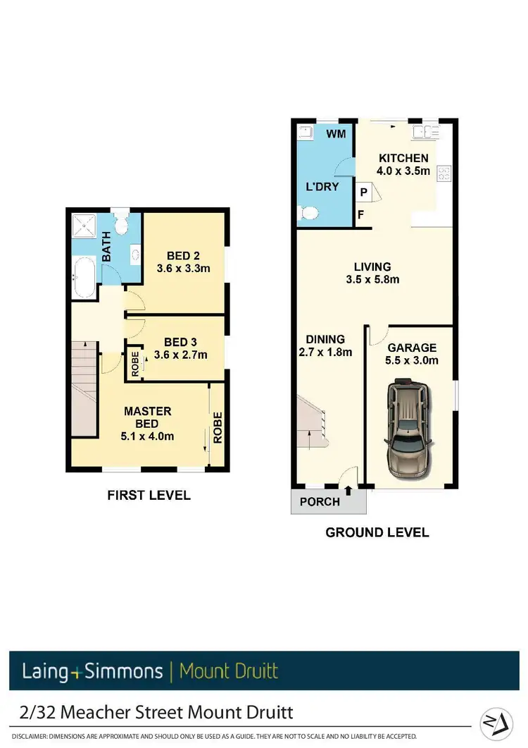 Floorplan of Homely townhouse listing, 2/32 Meacher Street, Mount Druitt NSW 2770
