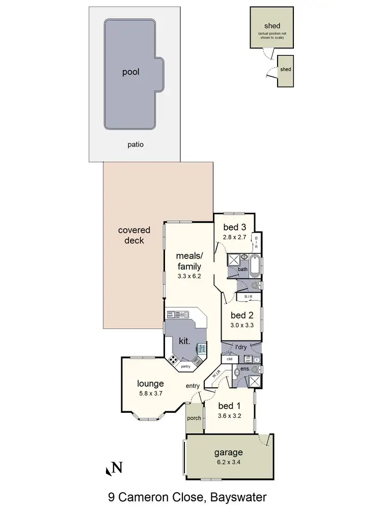 Floorplan of Homely house listing, 9 Cameron Close, Bayswater VIC 3153