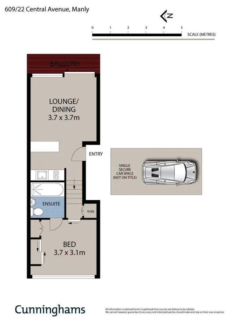 Floorplan of Homely apartment listing, 609/22 Central Avenue, Manly NSW 2095